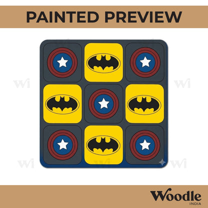 Mario Tic Tac Toe Pre Marked MDF Design 1
