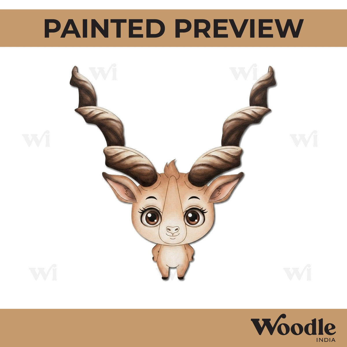 Markhor Wild Goat Pre Marked MDF Design 1