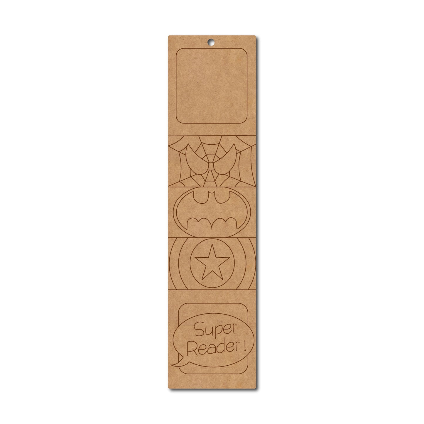 Marvel Bookmark Pre Marked MDF Design 1