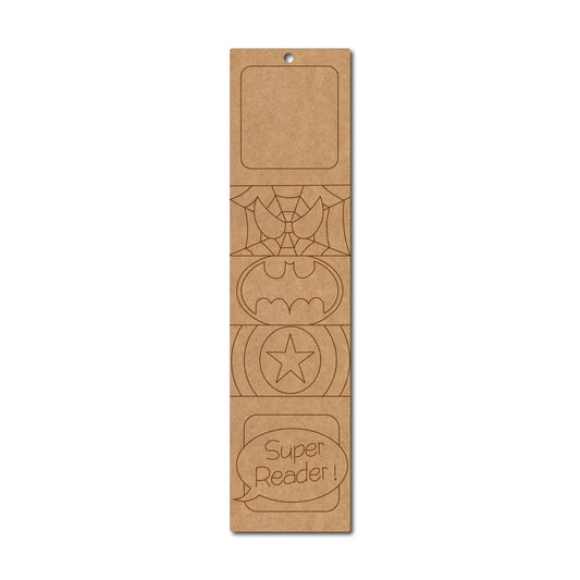 Marvel Bookmark Pre Marked MDF Design 1