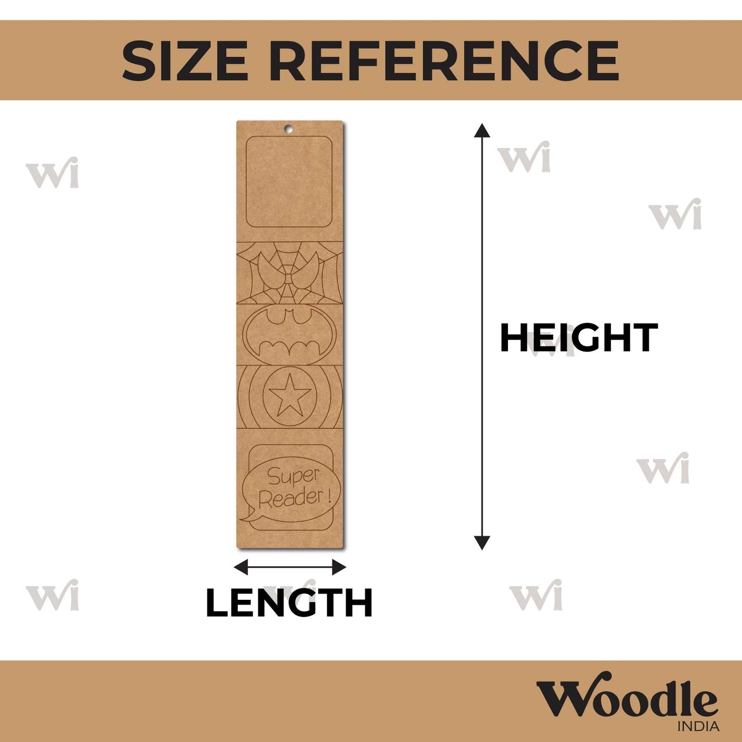 Marvel Bookmark Pre Marked MDF Design 1
