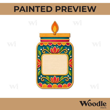 Mason Jar Candle Pre Marked MDF Design 1