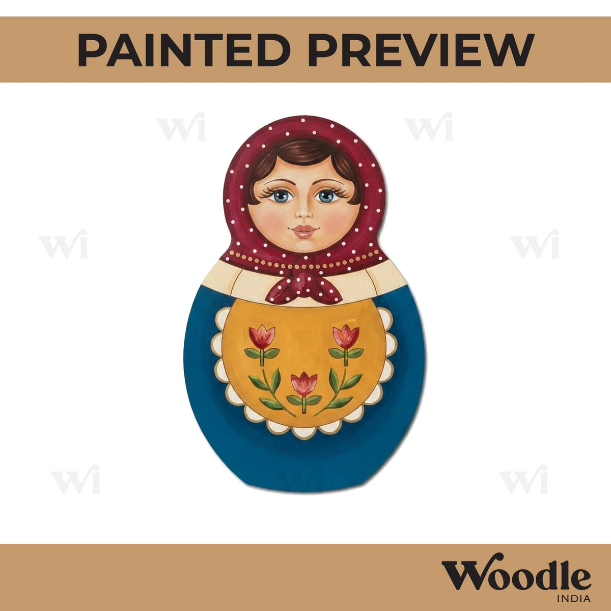 Matryoshka Nesting Doll Pre Marked MDF Design 3