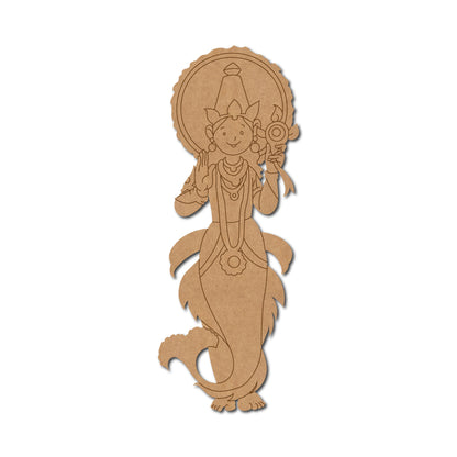 Matsya Avatar Of Lord Vishnu Pre Marked MDF Design 1