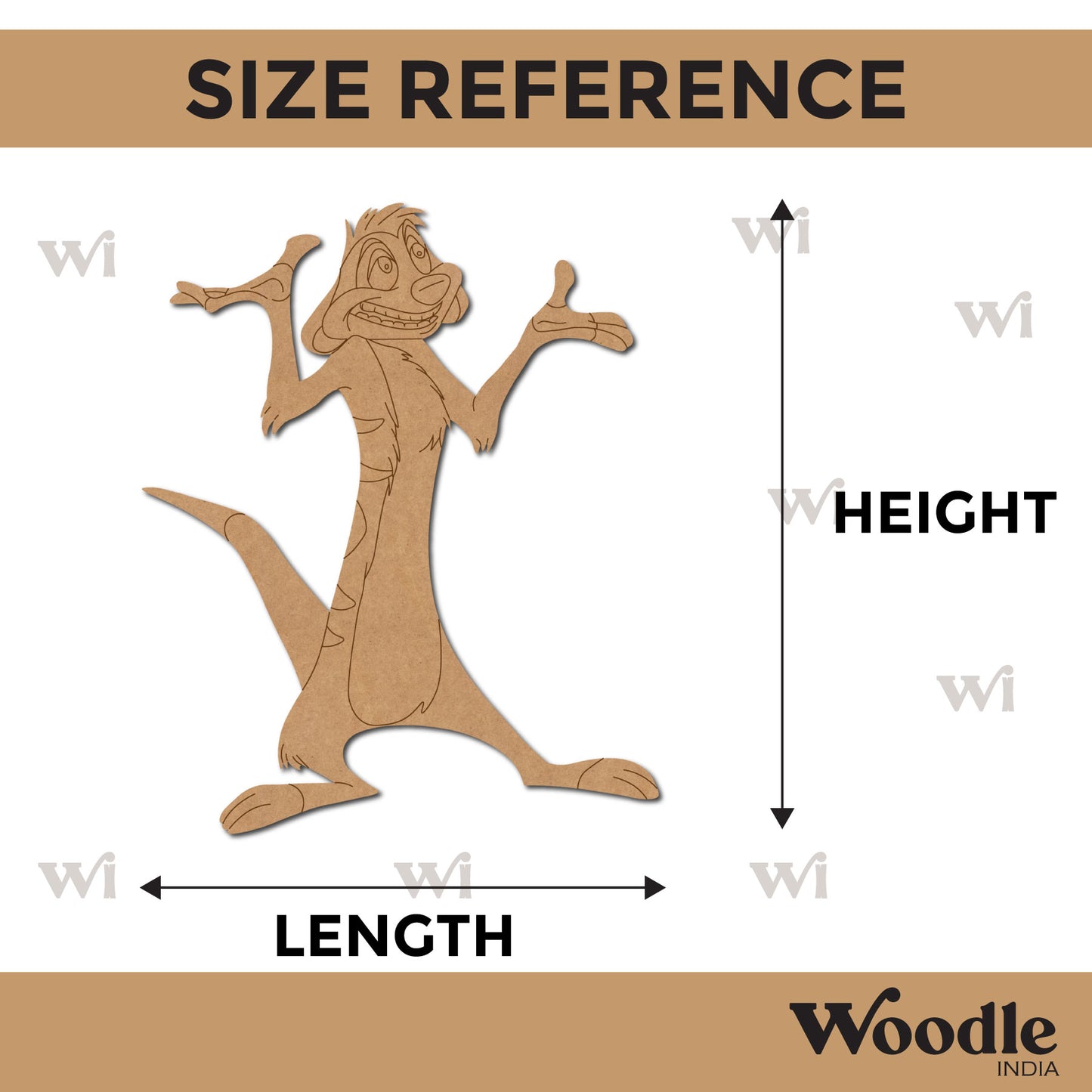 Meerkat Timon The Lion King Pre Marked MDF Design 2