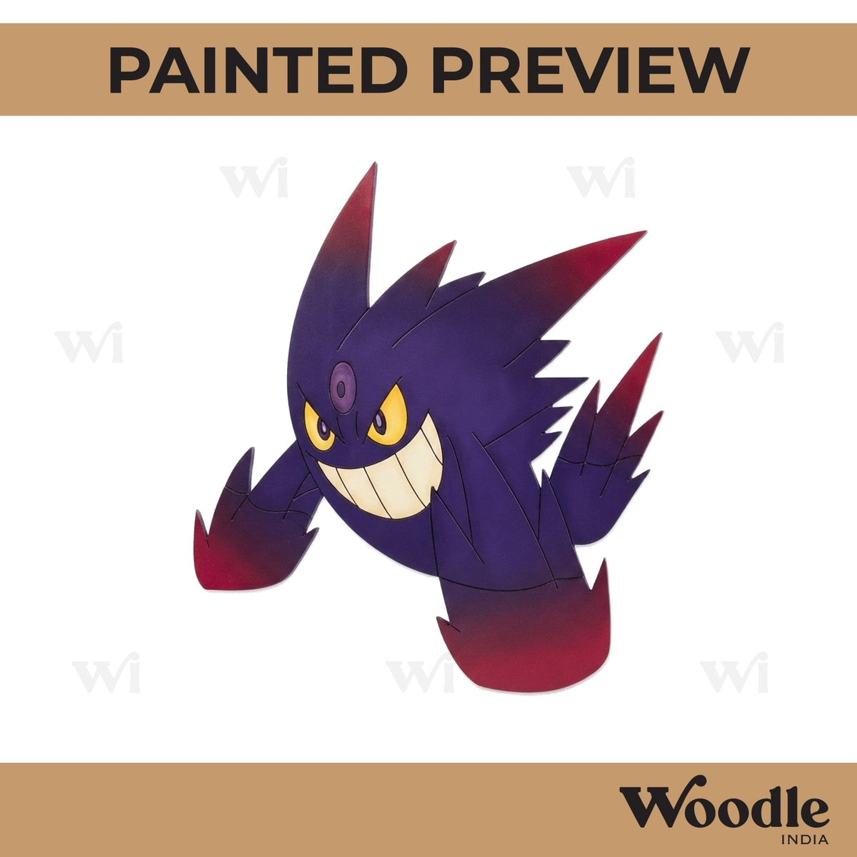 Mega Gengar Pokemon Pre Marked MDF Design 1