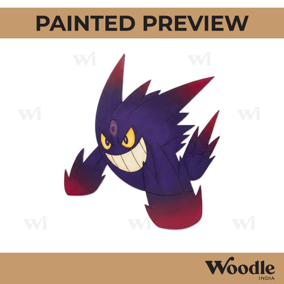 Mega Gengar Pokemon Pre Marked MDF Design 1