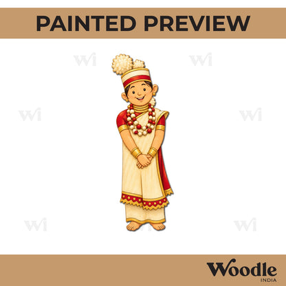 Meghalaya Woman Pre Marked MDF Design 1