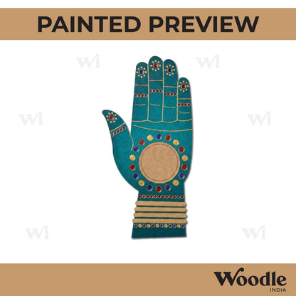 Mehendi Hand Pre Marked MDF Design 1