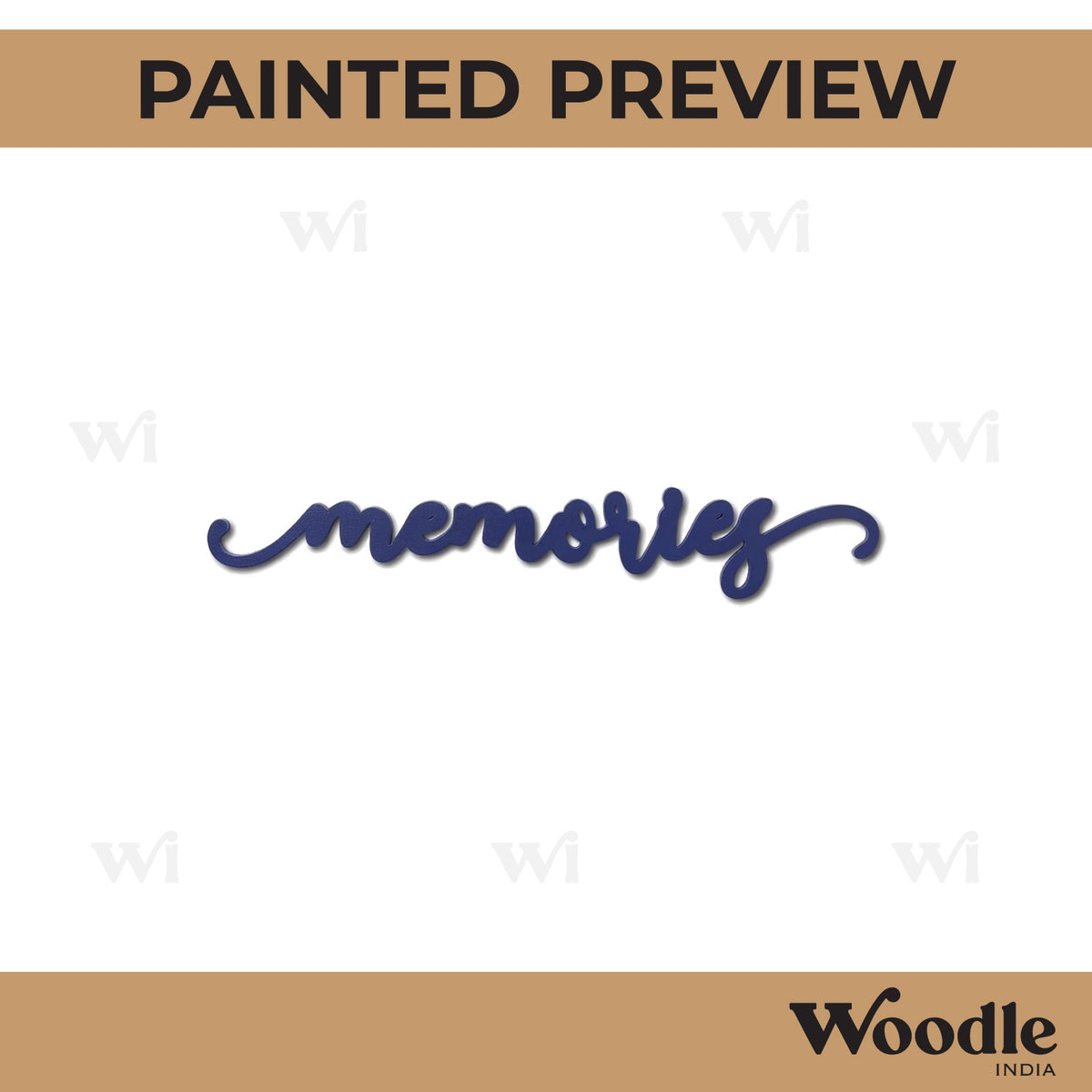 Memories Text Cutout MDF Design 1