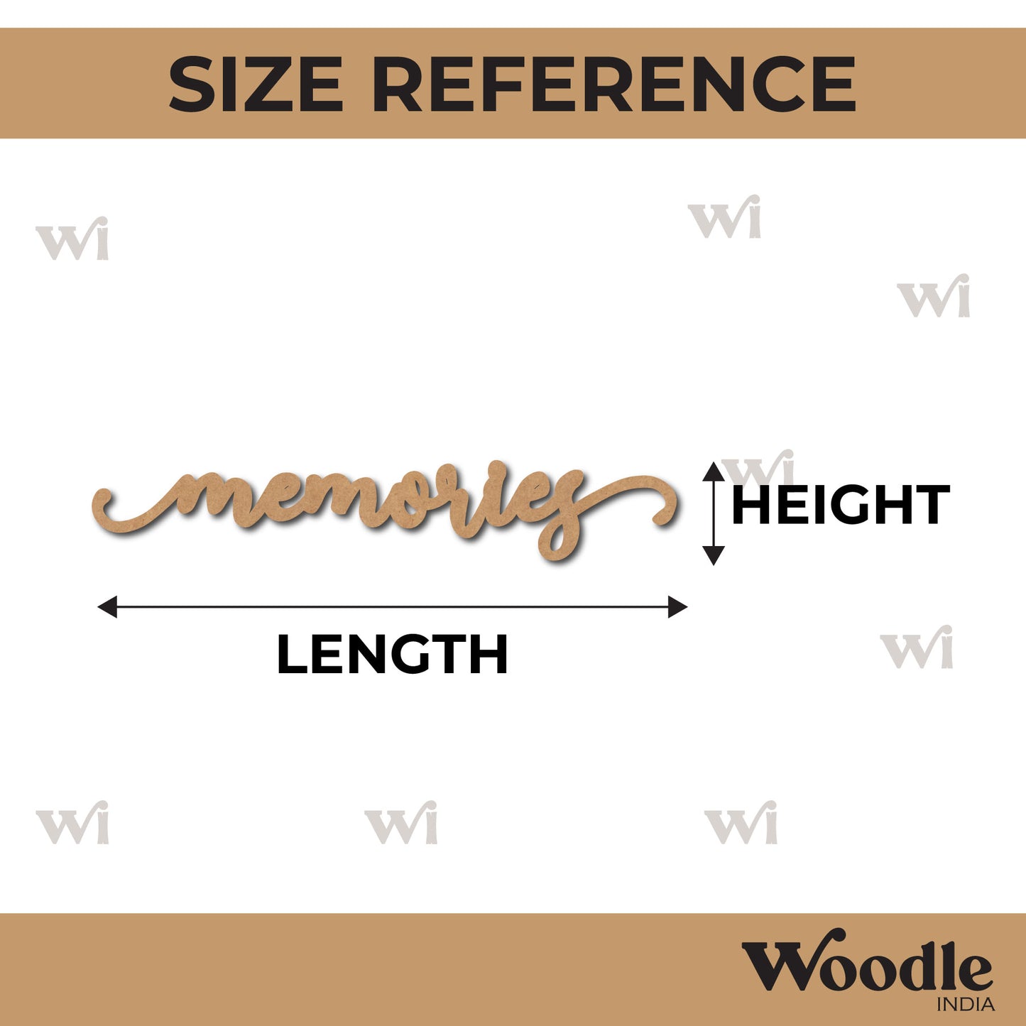 Memories Text Cutout MDF Design 1