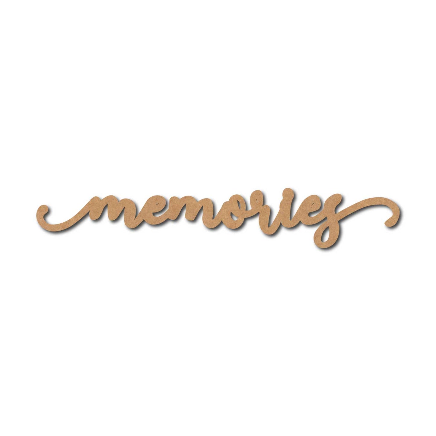 Memories Text Cutout MDF Design 1