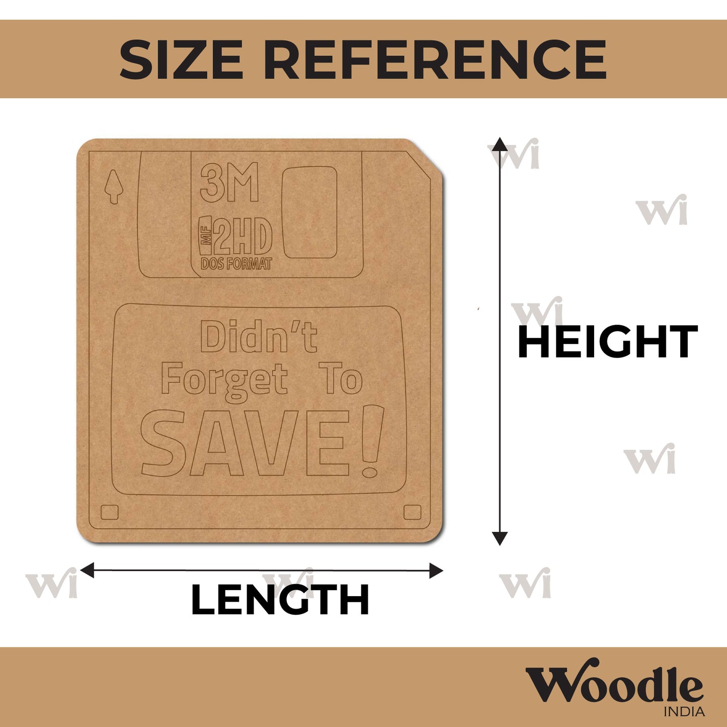 Memory Card Pre Marked MDF Design 1
