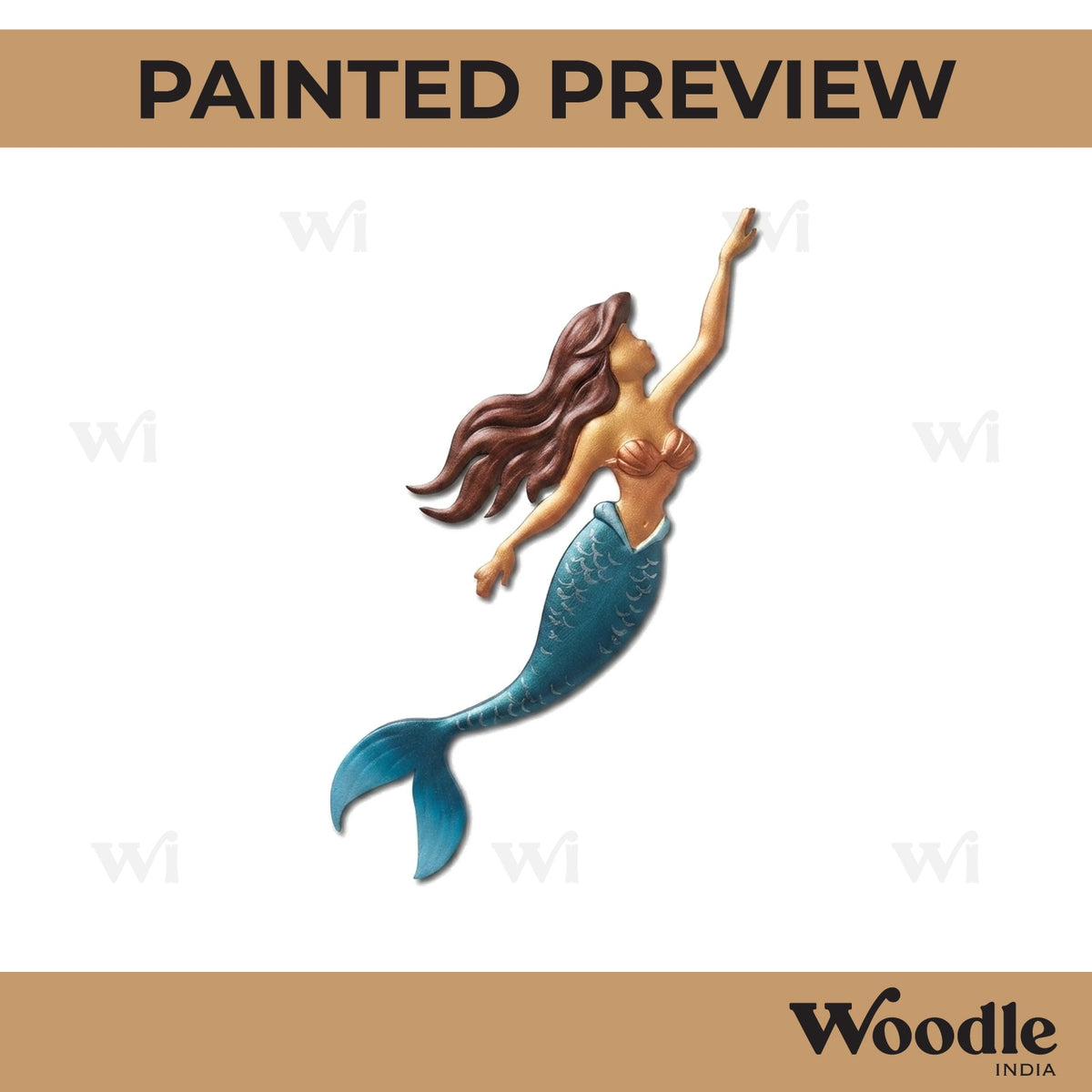 Mermaid Cutout MDF Design 2