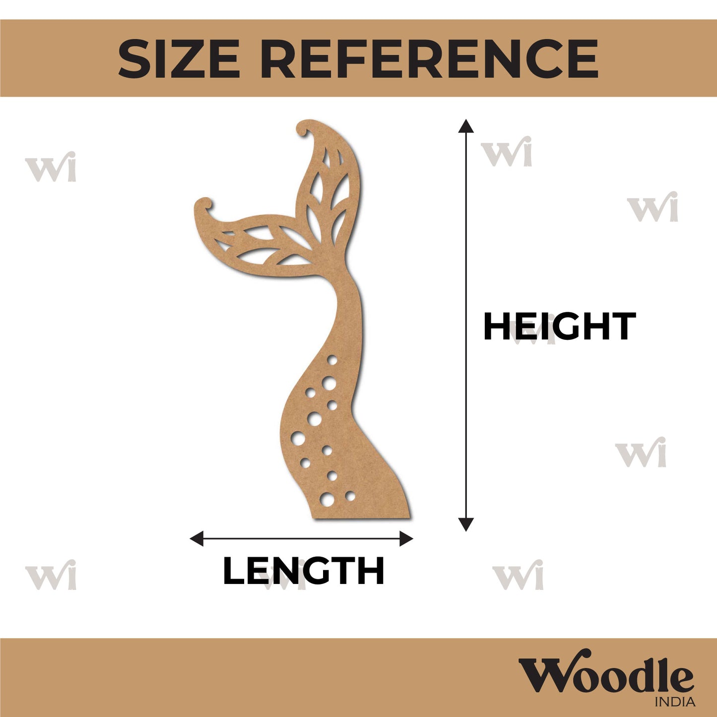 Mermaid Cutout MDF Design 3