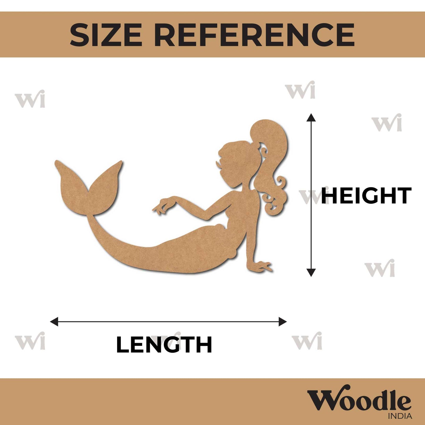 Mermaid Cutout MDF Design 4