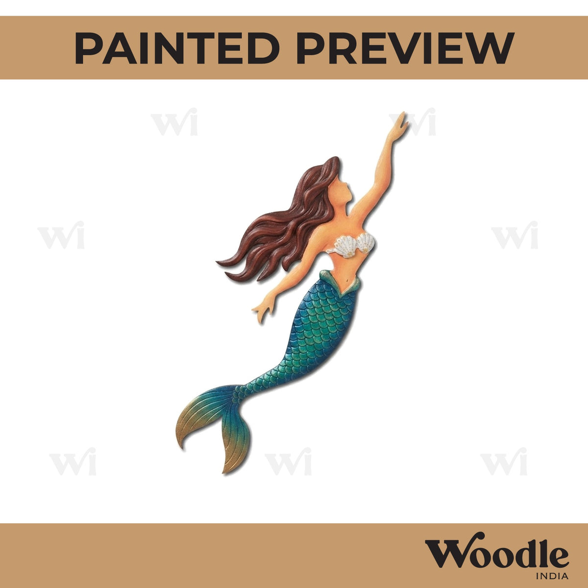Mermaid Cutout MDF Design 5
