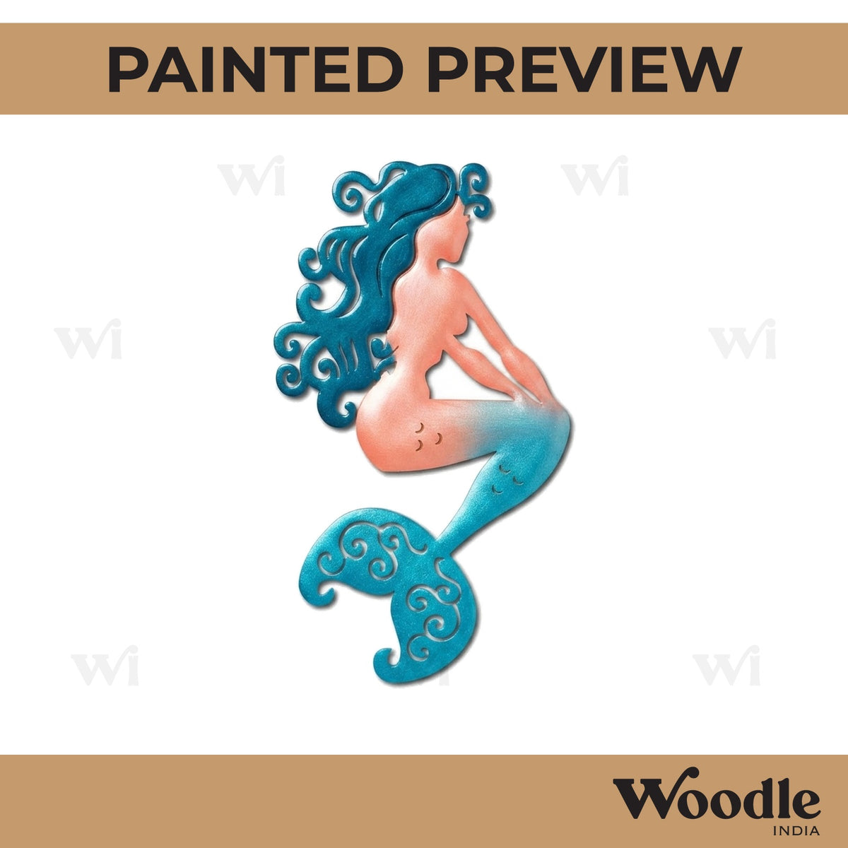 Mermaid Cutout MDF Design 6