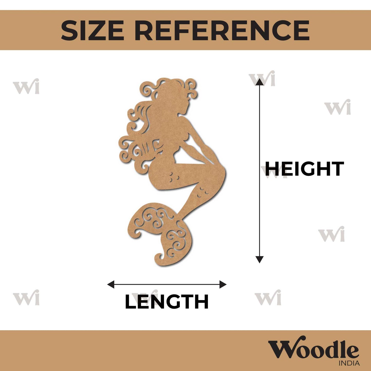 Mermaid Cutout MDF Design 6