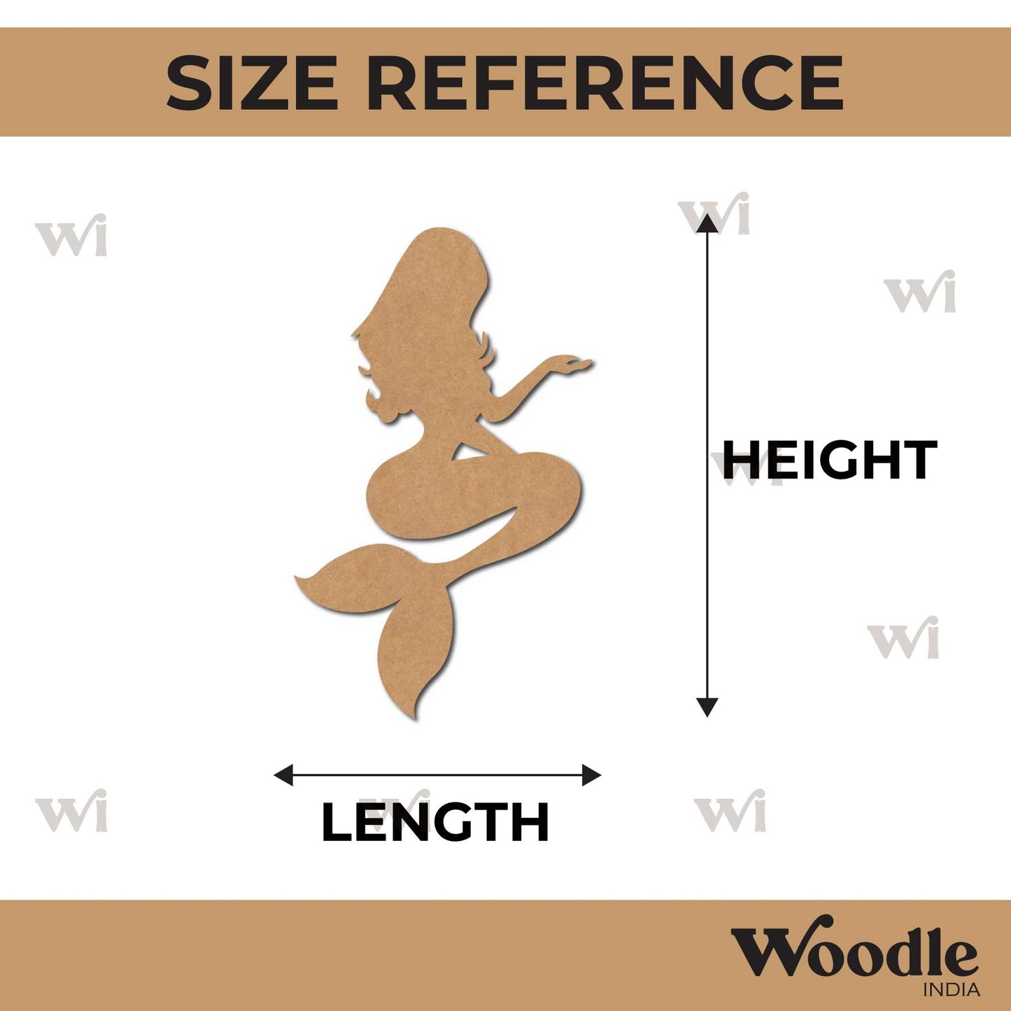 Mermaid Cutout MDF Design 7
