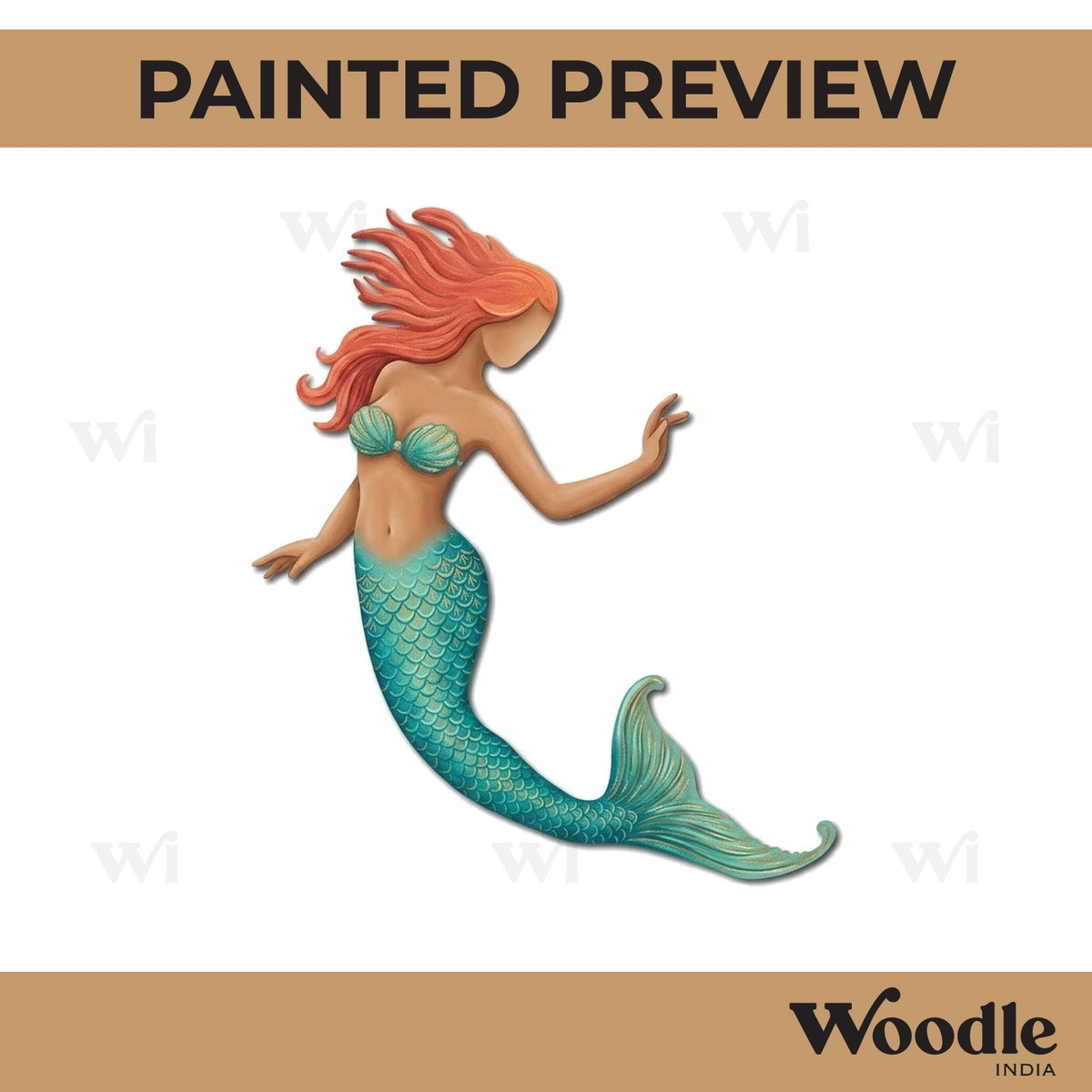 Mermaid Cutout MDF Design 8