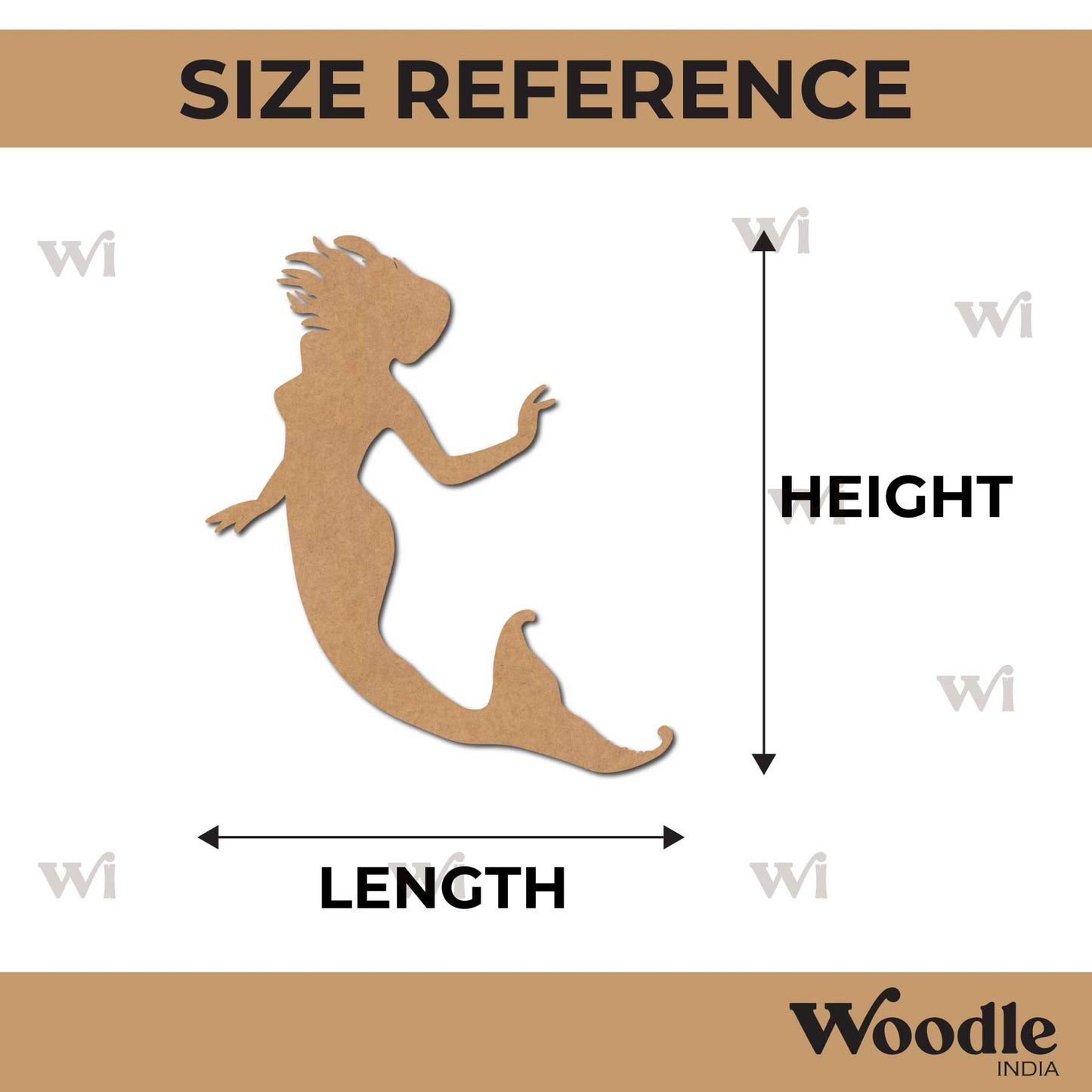 Mermaid Cutout MDF Design 8