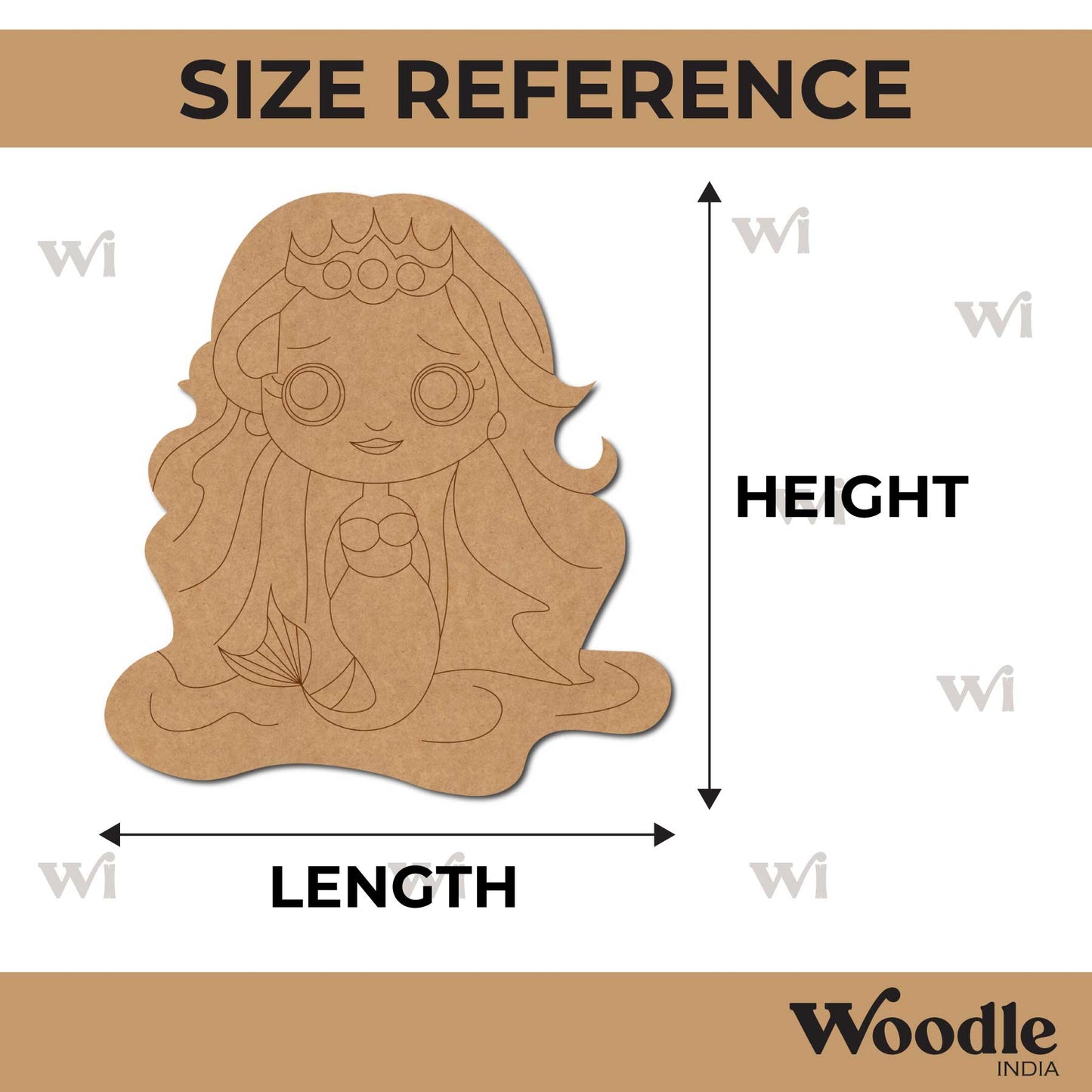 Mermaid Pre Marked MDF Design 5