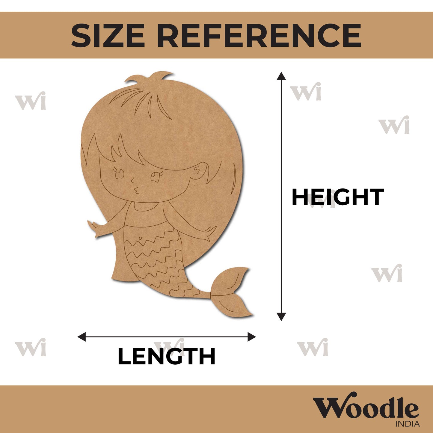 Mermaid Pre Marked MDF Design 6