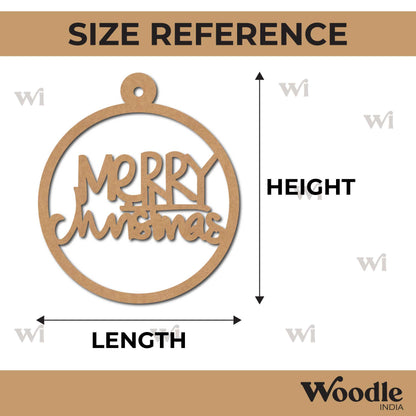 Merry Christmas Ornament Cutout MDF Design 1