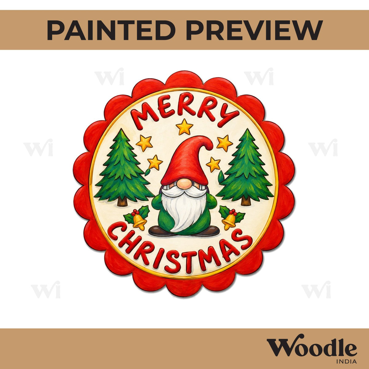 Merry Christmas Pre Marked Base MDF Design 1