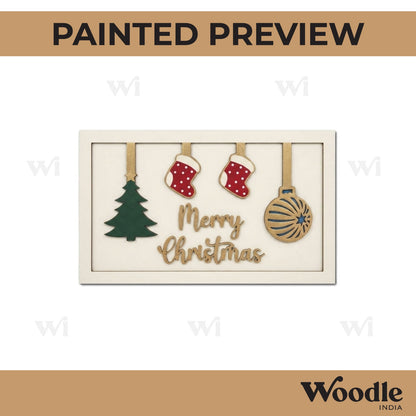 Merry Christmas Two Layered Base MDF Design 1