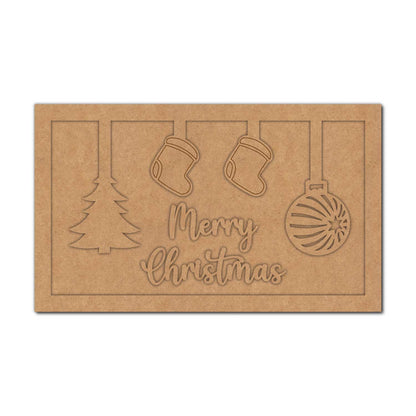Merry Christmas Two Layered Base MDF Design 1