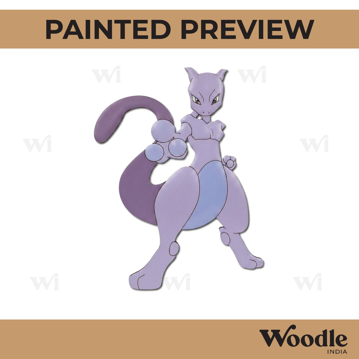 Mewtwo Pokemon Pre Marked MDF Design 1
