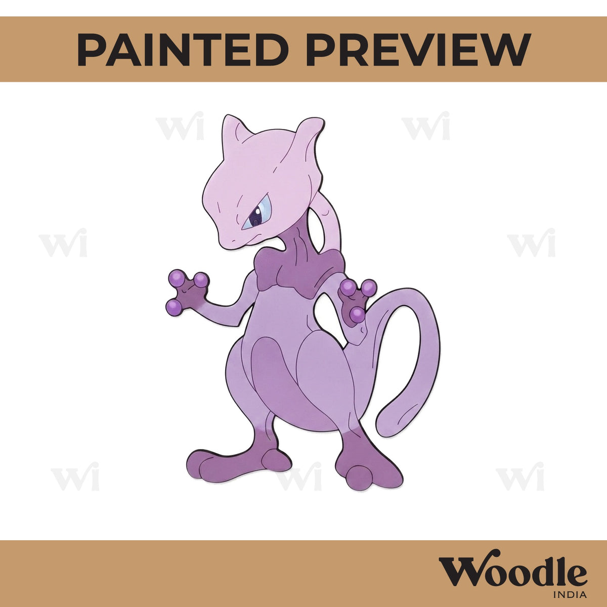 Mewtwo Pokemon Pre Marked MDF Design 2
