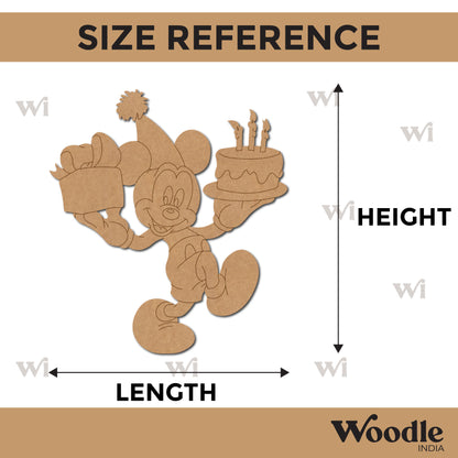 Mickey Mouse Celebrating With Cake Pre Marked MDF Design 1