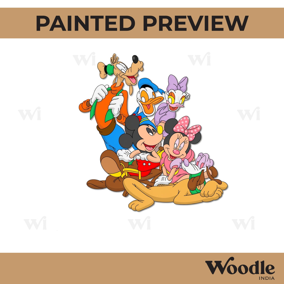 Mickey Mouse Characters Pre Marked MDF Design 1