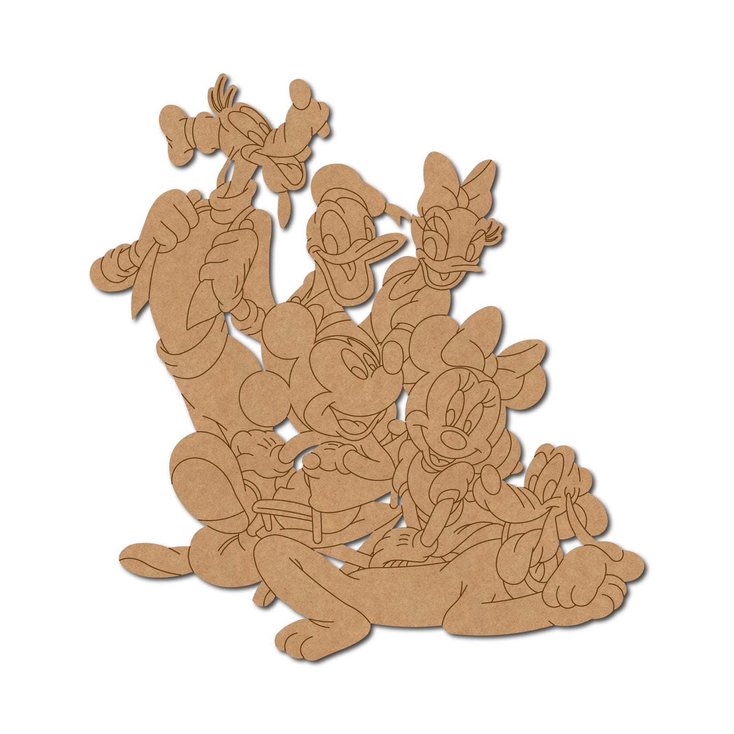 Mickey Mouse Characters Pre Marked MDF Design 1