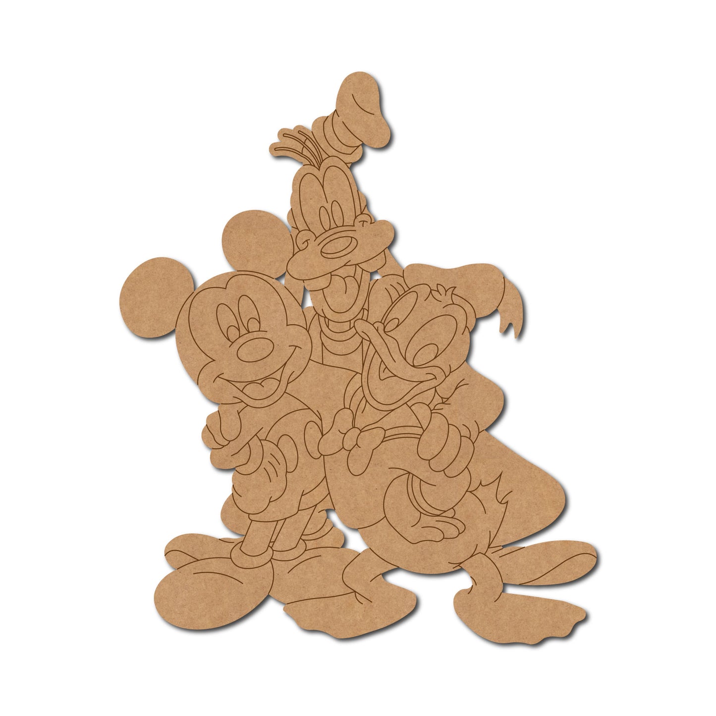 Mickey Mouse Characters Pre Marked MDF Design 2