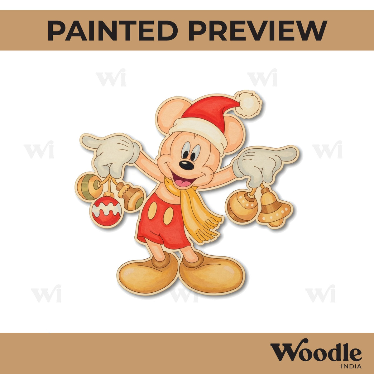 Mickey Mouse Christmas Pre Marked MDF Design 1
