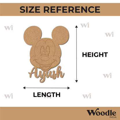 Mickey Mouse Customized Name Pre Marked MDF Design 1