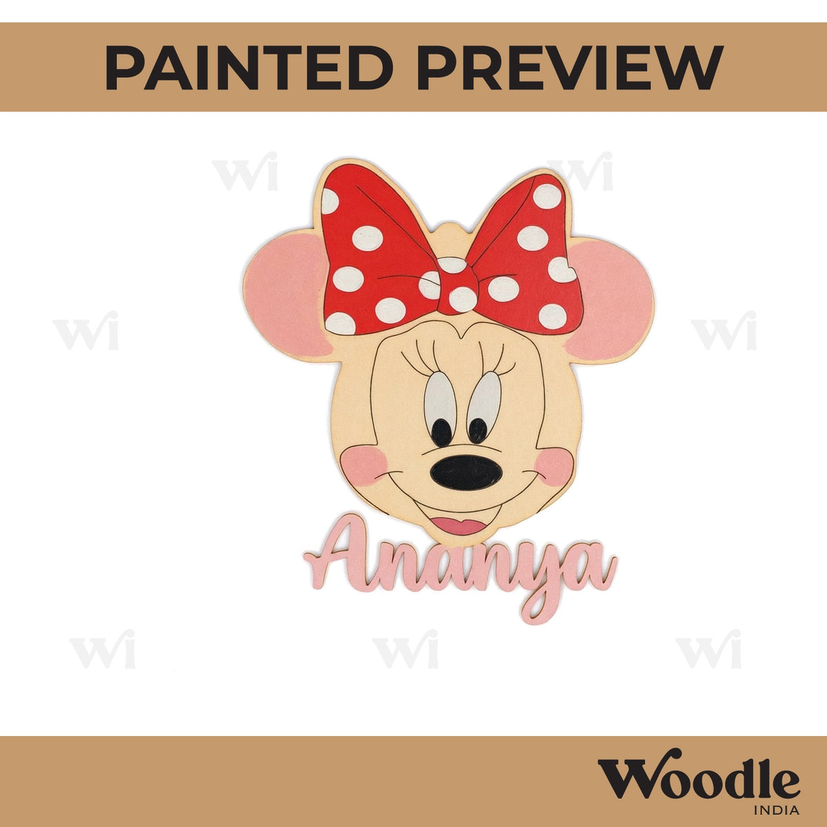 Mickey Mouse Customized Name Pre Marked MDF Design 2