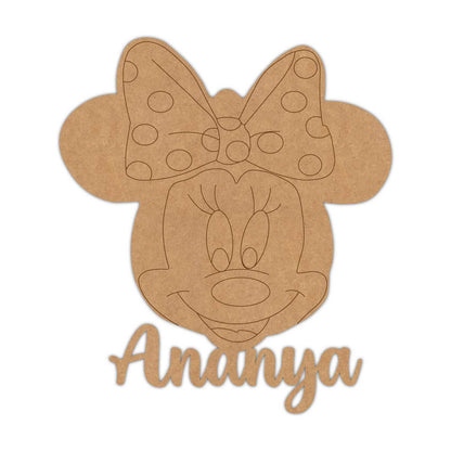 Mickey Mouse Customized Name Pre Marked MDF Design 2