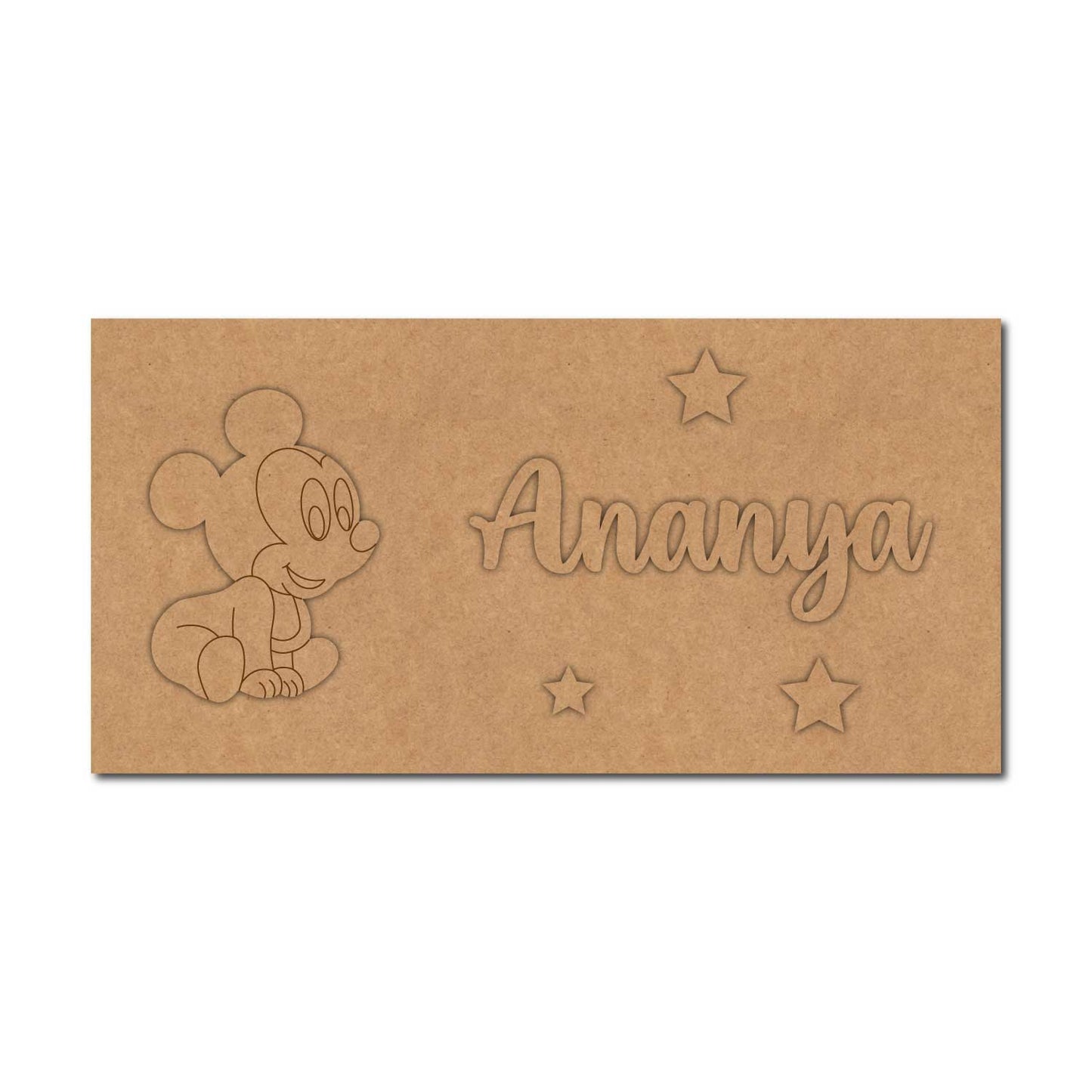 Mickey Mouse Kids Nameplate MDF Design 1