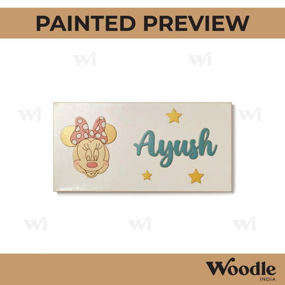 Mickey Mouse Kids Nameplate MDF Design 2
