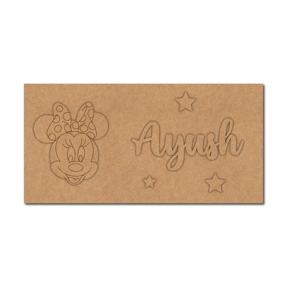 Mickey Mouse Kids Nameplate MDF Design 2