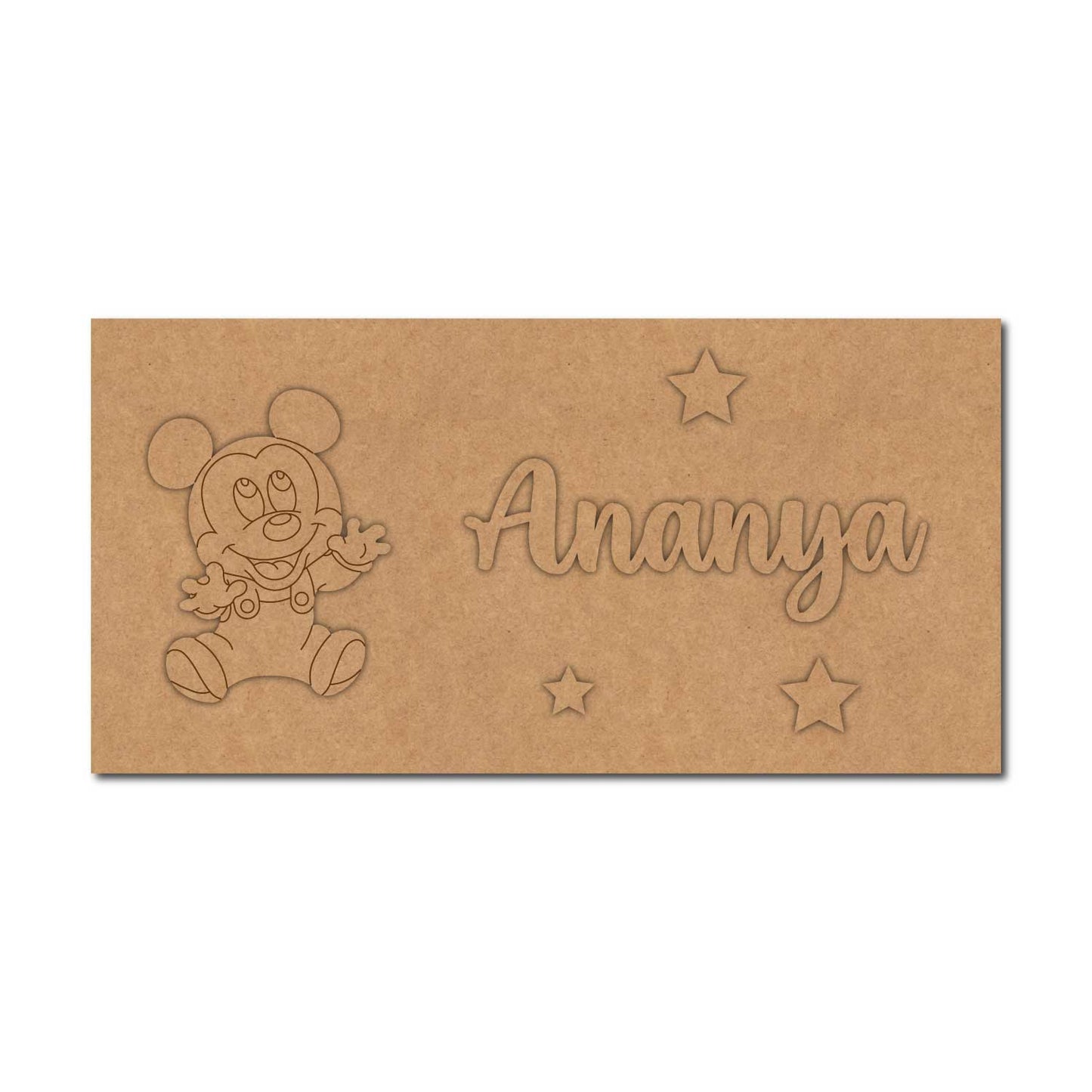 Mickey Mouse Kids Nameplate MDF Design 3