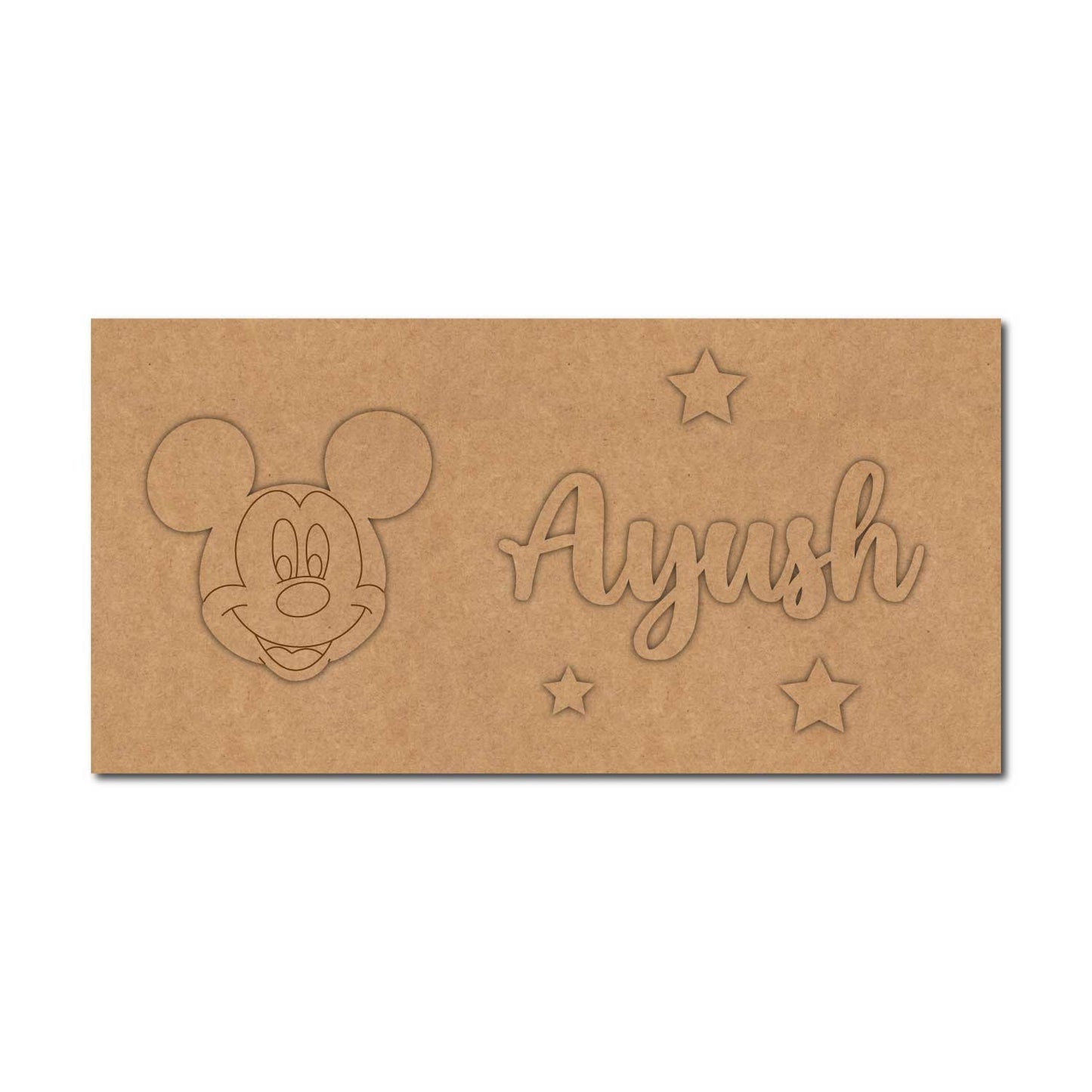 Mickey Mouse Kids Nameplate MDF Design 4