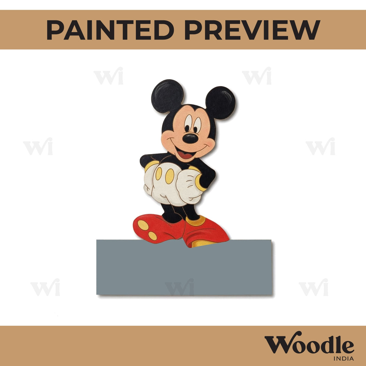 Mickey Mouse Nameplate Pre Marked MDF Design 1