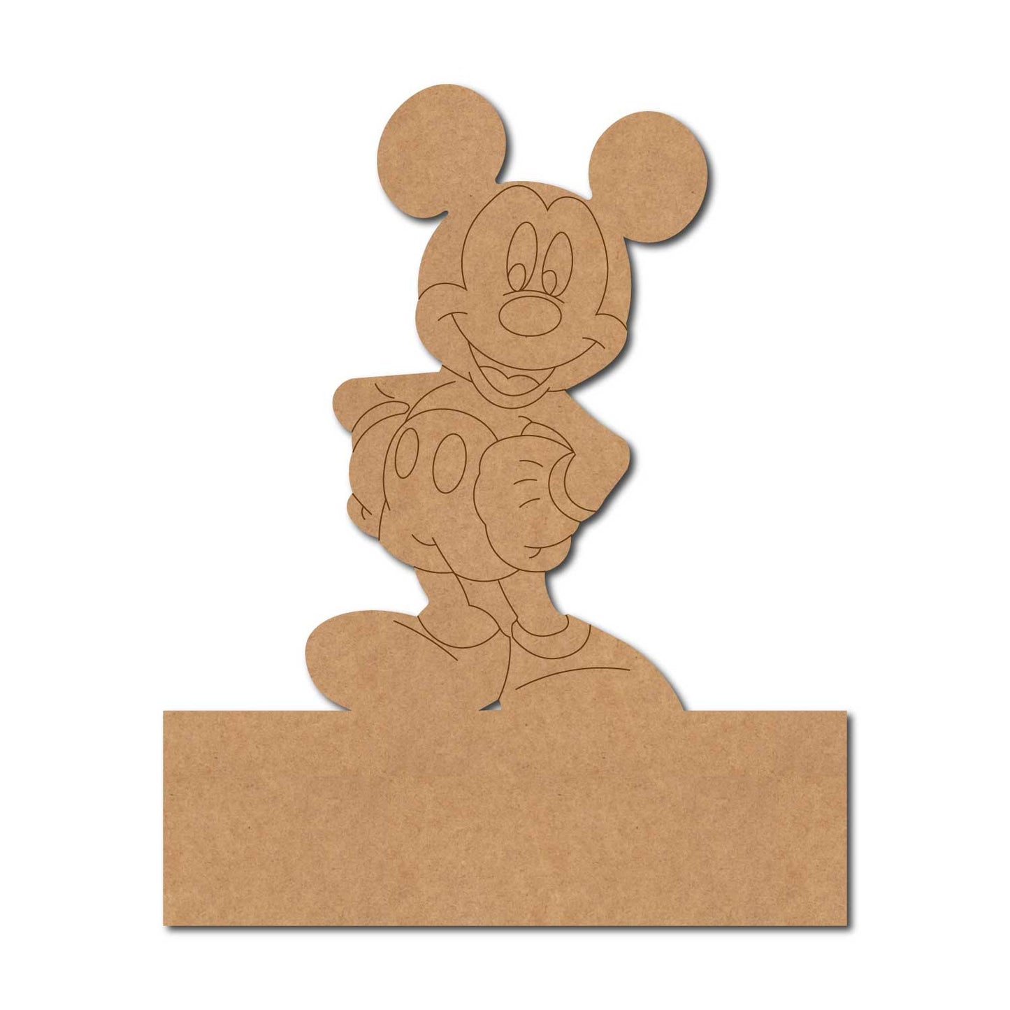 Mickey Mouse Nameplate Pre Marked MDF Design 1