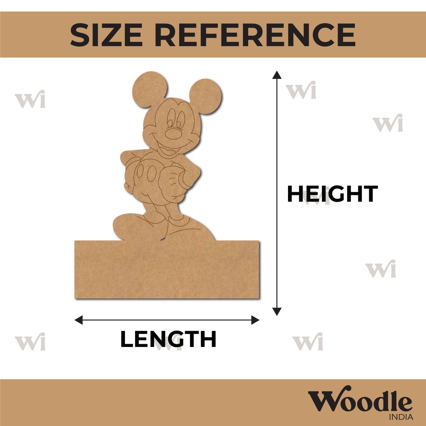 Mickey Mouse Nameplate Pre Marked MDF Design 1